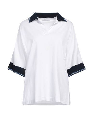 Gran Sasso Woman Polo Shirt White Size 12 Cotton