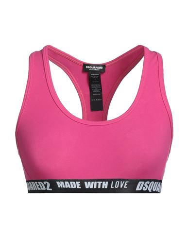 Dsquared2 Woman Top Fuchsia Size 4 Cotton, Elastane In Pink