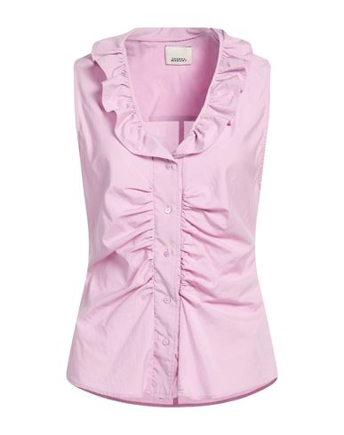Isabel Marant Woman Shirt Lilac Size 6 Silk, Cotton In Pink