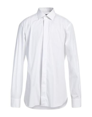 Barba Napoli Man Shirt White Size 15 Cotton, Polyamide, Elastane