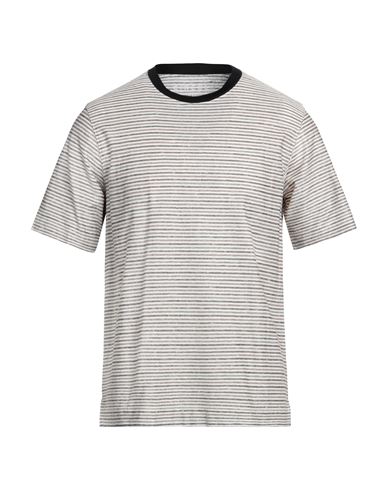 Shop Circolo 1901 Man T-shirt Brown Size Xl Linen, Cotton