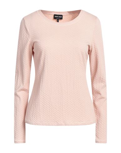 Giorgio Armani Woman T-shirt Pink Size 14 Viscose, Polyamide, Cashmere, Elastane