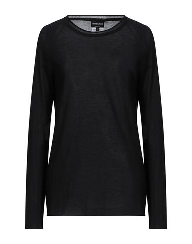 Giorgio Armani Woman Sweater Black Size 12 Cotton, Polyester