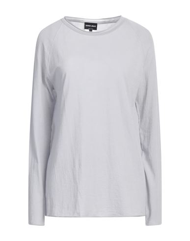 Giorgio Armani Woman Sweater Grey Size 8 Cotton, Polyester