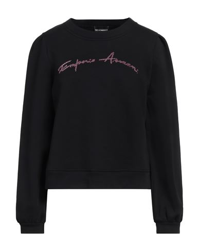 Emporio Armani Woman Sweatshirt Black Size L Cotton, Polyester