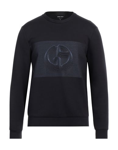 Shop Giorgio Armani Man Sweatshirt Midnight Blue Size 38 Cotton, Polyamide, Viscose