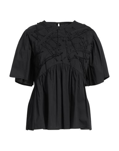Tadashi Woman Top Black Size S Cotton, Polyamide, Elastane