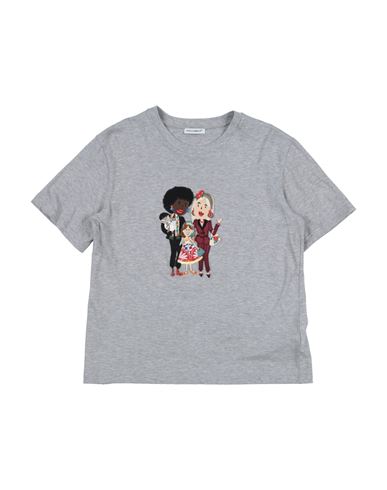 Dolce & Gabbana Toddler Girl T-shirt Grey Size 5 Cotton, Polyester, Silk, Wool, Synthetic Fibers In Grey