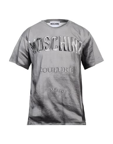 Shop Moschino Man T-shirt Grey Size Xl Cotton