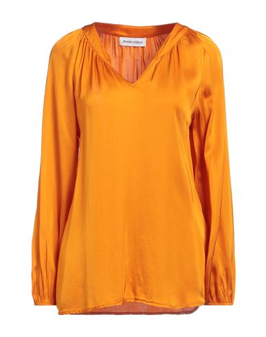 Brand Unique Woman Top Mandarin Size 0 Viscose In Yellow