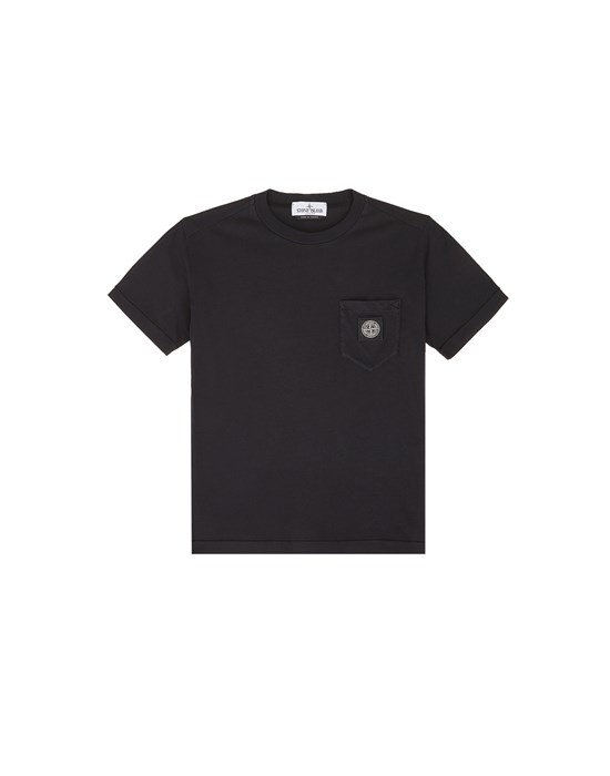 STONE ISLAND JUNIOR 20347 Short sleeve t-shirt Man Black