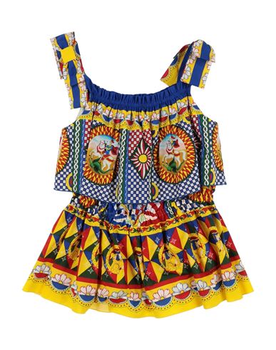 Shop Dolce & Gabbana Toddler Girl Top Yellow Size 6 Cotton