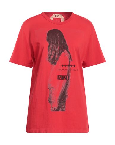 N°21 Woman T-shirt Red Size 4 Cotton