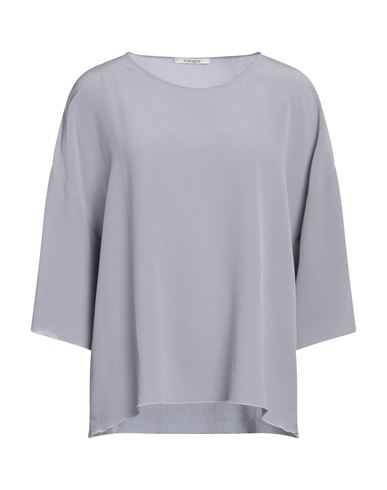 Kangra Woman Top Grey Size 10 Silk In Gray