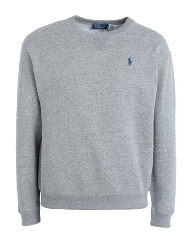 Polo Ralph Lauren Fleece Crewneck Sweatshirt Woman Sweatshirt Grey Size L Cotton, Polyester