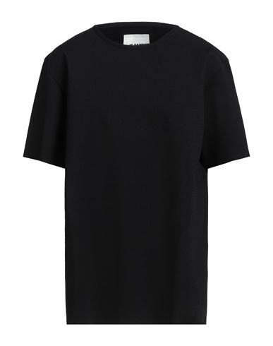 Jil Sander Woman T-shirt Black Size 4 Viscose, Polyester