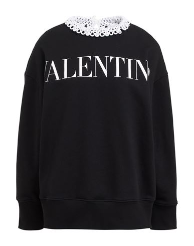 Valentino Garavani Woman Sweatshirt Black Size S Cotton, Elastane