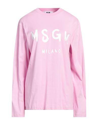 Msgm Woman T-shirt Pink Size Xl Cotton