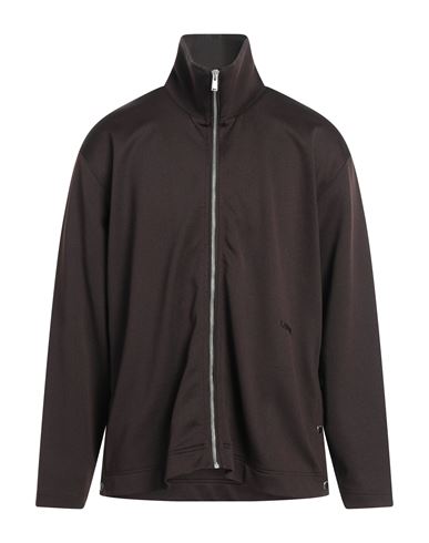 Lanvin Man Sweatshirt Dark Brown Size L Polyester, Cotton, Polyamide
