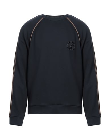 Giorgio Armani Man Sweatshirt Midnight Blue Size 42 Polyamide, Modal
