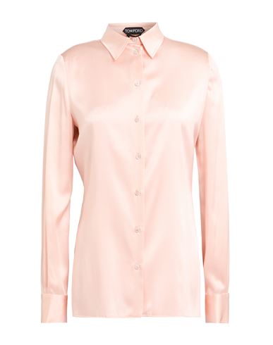 Tom Ford Woman Shirt Light Pink Size 2 Silk, Elastane