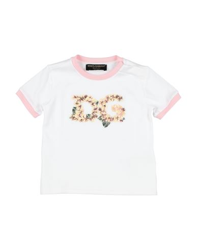 Dolce & Gabbana Babies'  Newborn Girl T-shirt White Size 3 Cotton, Viscose, Polyester
