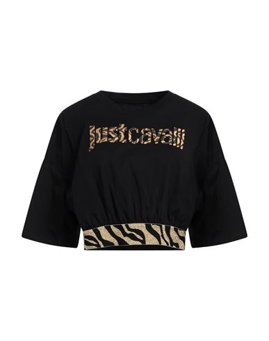 Shop Just Cavalli Woman T-shirt Black Size Xl Cotton