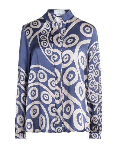 Shop Themis Z Woman Shirt Slate Blue Size 8 Silk
