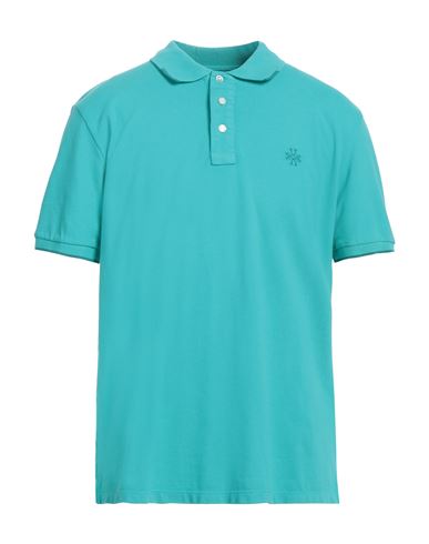 Jacob Cohёn Man Polo Shirt Turquoise Size Xxl Cotton, Elastane In Blue