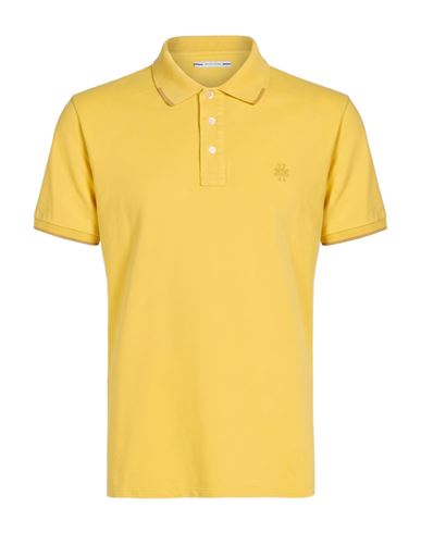 Jacob Cohёn Man Polo Shirt Yellow Size L Cotton, Elastane