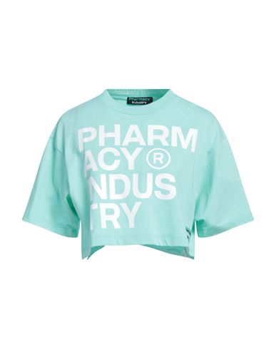 Pharmacy Industry Woman T-shirt Light Green Size L Cotton
