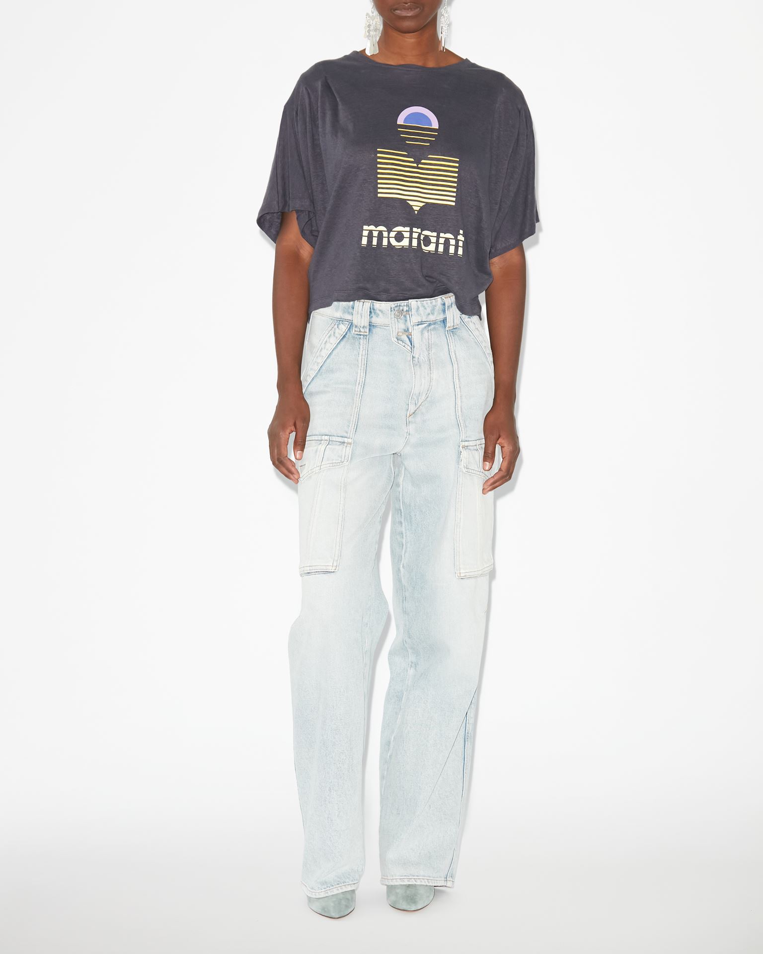 Isabel Marant Marant Étoile, Kyanza T-shirt Con Logo - Donna - Nero
