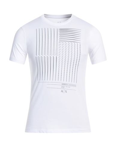 Armani Exchange Man T-shirt White Size Xxl Cotton In White
