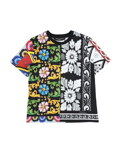 Dolce & Gabbana Babies'  Toddler Girl T-shirt Black Size 5 Cotton In Multi