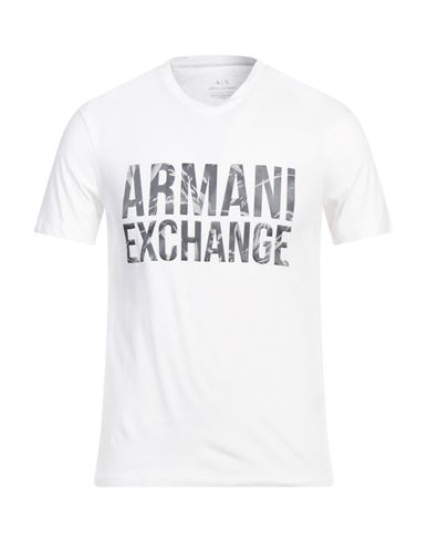 Armani Exchange Man T-shirt White Size S Cotton In White
