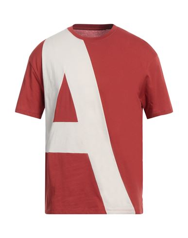 Armani Exchange Man T-shirt Brick Size Xs Cotton In Red
