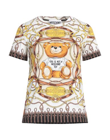 Moschino Woman T-shirt Yellow Size 6 Cotton In Yellow