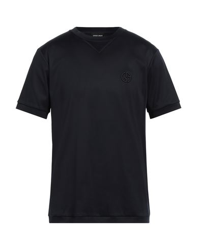 Giorgio Armani Man T-shirt Midnight Blue Size 42 Cotton