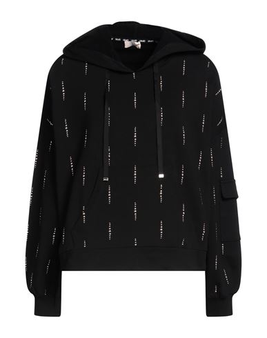Shop Liu •jo Woman Sweatshirt Black Size M Cotton, Elastane