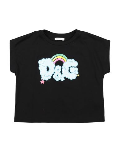 Shop Dolce & Gabbana Toddler Girl T-shirt Black Size 6 Cotton