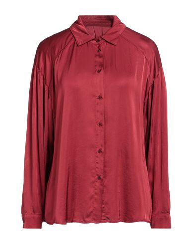 Brand Unique Woman Shirt Burgundy Size 1 Viscose In Red