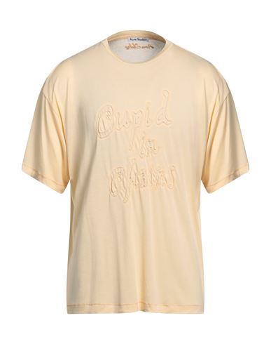Shop Acne Studios Man T-shirt Yellow Size Xs Lyocell