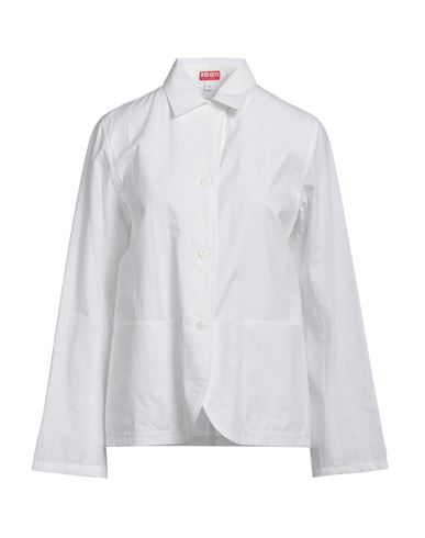Shop Kenzo Woman Shirt Ivory Size 14 Cotton In White