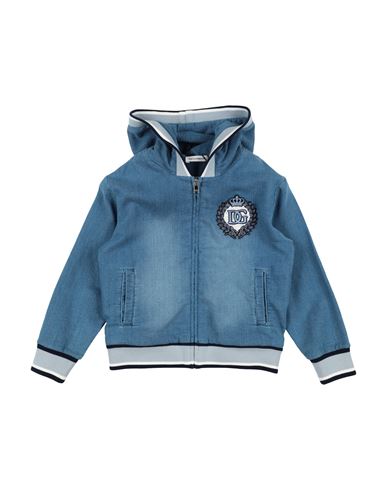 Dolce & Gabbana Toddler Boy Sweatshirt Blue Size 5 Cotton, Polyester, Elastane In Blue