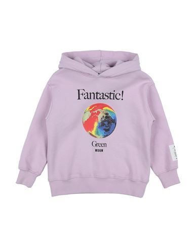 Shop Msgm Toddler Girl Sweatshirt Light Purple Size 6 Cotton