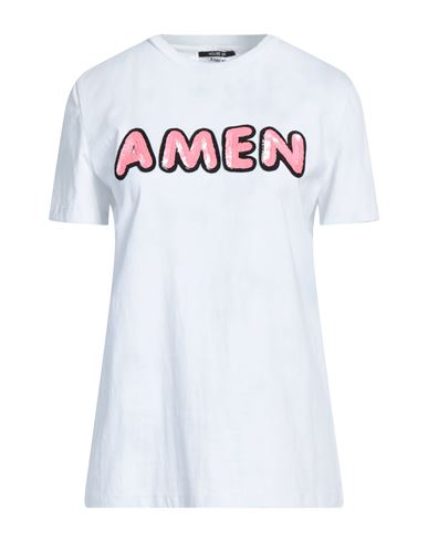 House Of Amen Woman T-shirt White Size L Cotton, Elastane, Pvc - Polyvinyl Chloride, Polyester