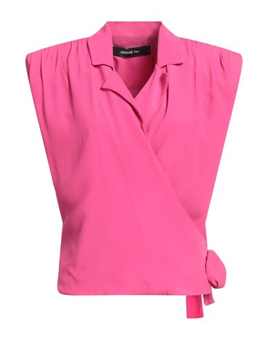 Federica Tosi Woman Top Fuchsia Size 10 Silk, Acetate, Polyester In Pink
