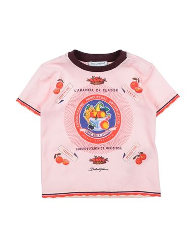 Shop Dolce & Gabbana Newborn Girl T-shirt Light Pink Size 3 Cotton