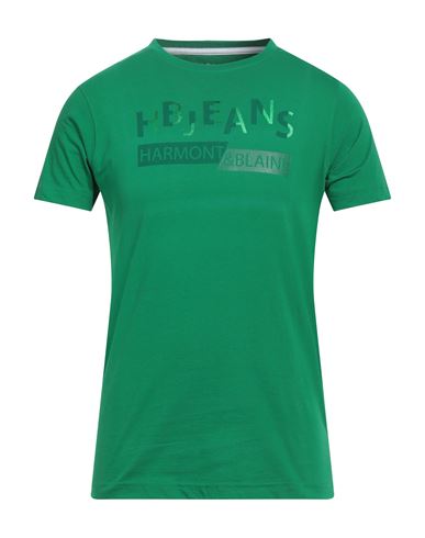 Harmont & Blaine Man T-shirt Green Size M Cotton