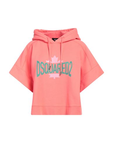 Dsquared2 Woman Sweatshirt Coral Size M Cotton In Red